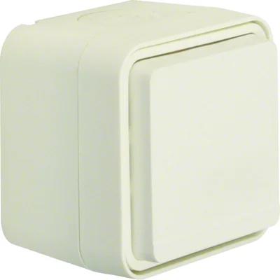 W.1 Gniazdo Schuko 2P+Z z przysłonami styków kompletne IP55 białe