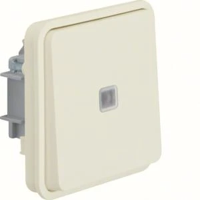 W.1 Łącznik uniwersalny przyciskowy z podświetleniem IP55 biały
