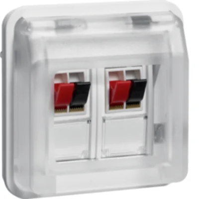 W.1 Moduł gniazdo głośnikowe stereofoniczne podwójne biały