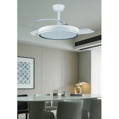 Wentylator sufitowy LED VIAGO 32W+30W 3200lm z pilotem cichy biały