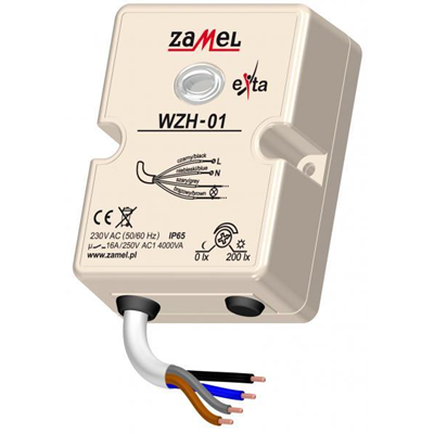 Wyłącznik zmierzchowy natynkowy z sondą 230V AC IP65 TYP: wzh-01