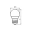 Żarówka IQ-LED 5,5W 2700K E27 G45 biała