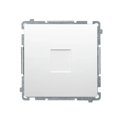 Zaślepka ramki (moduł). Mocowanie za pomocą łapek lub wkrętów, biała