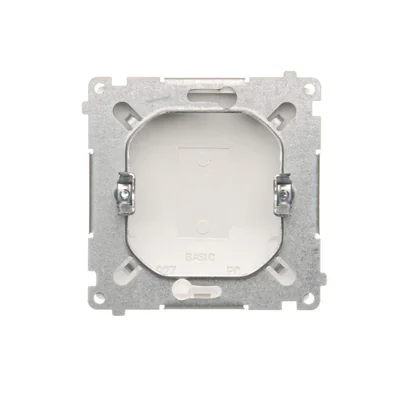 Zaślepka ramki (moduł). Mocowanie za pomocą łapek lub wkrętów, biała