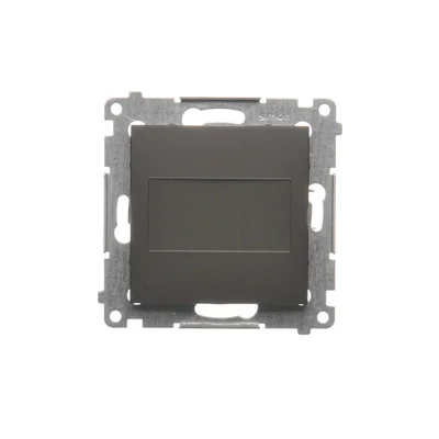 Zaślepka ramki (moduł). Mocowanie za pomocą łapek lub wkrętów, brąz mat (metalik)